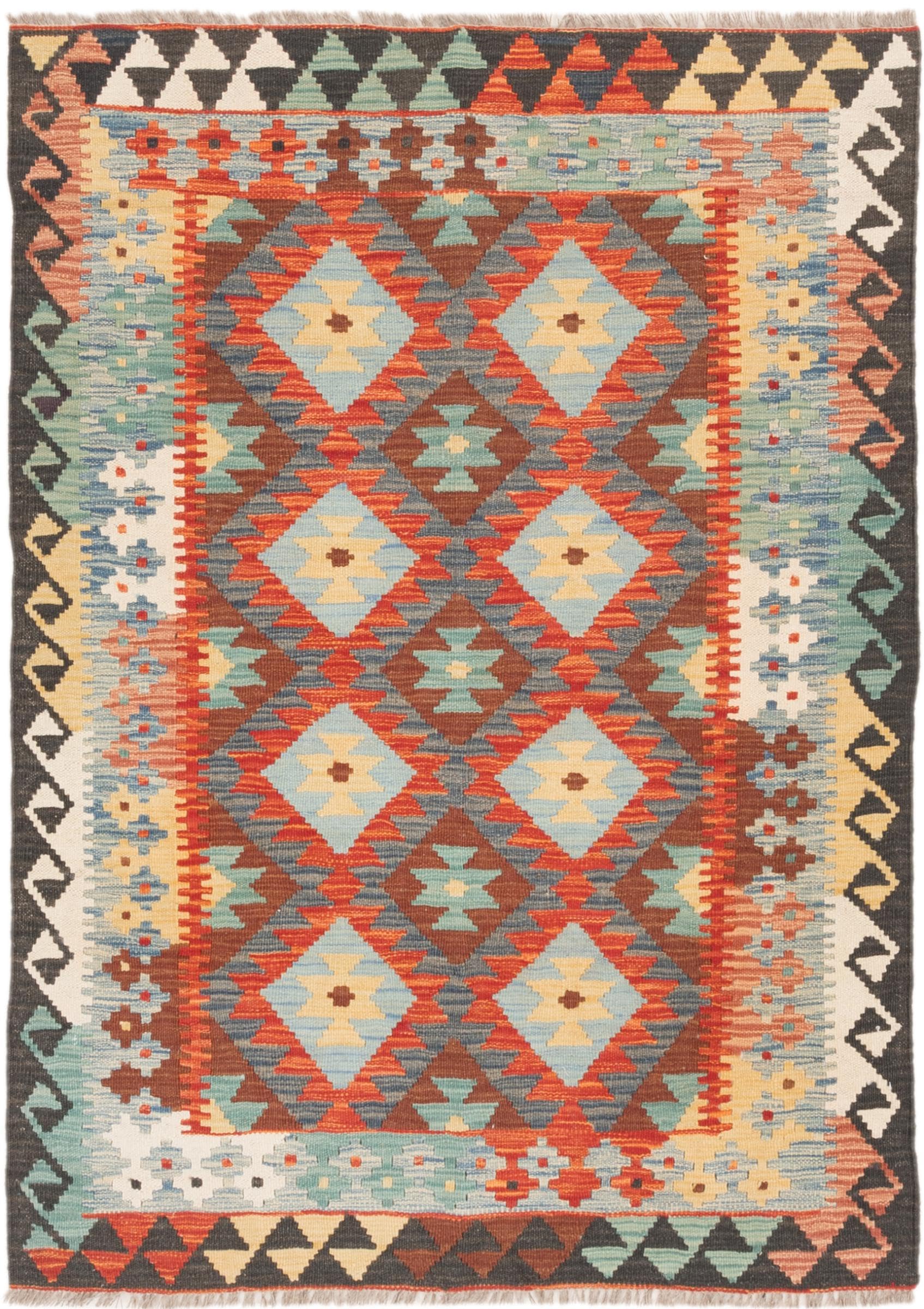 Kilim Afghan authentique 101x144 cm pour réchauffer votre salon