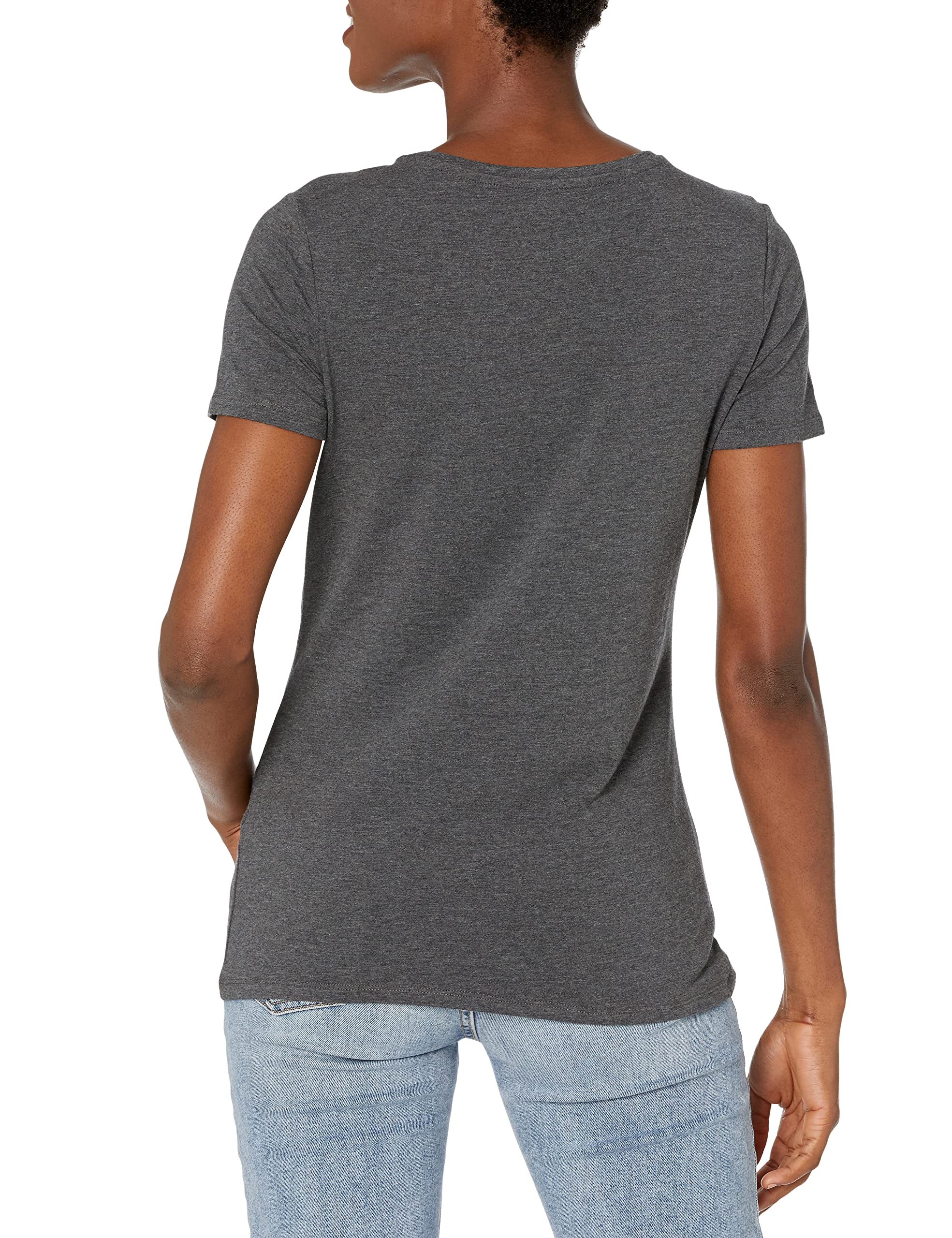 Amazon Essentials T-Shirt Girocollo a Maniche Corte con vestibilità Classica Donna, Confezioni Multiple