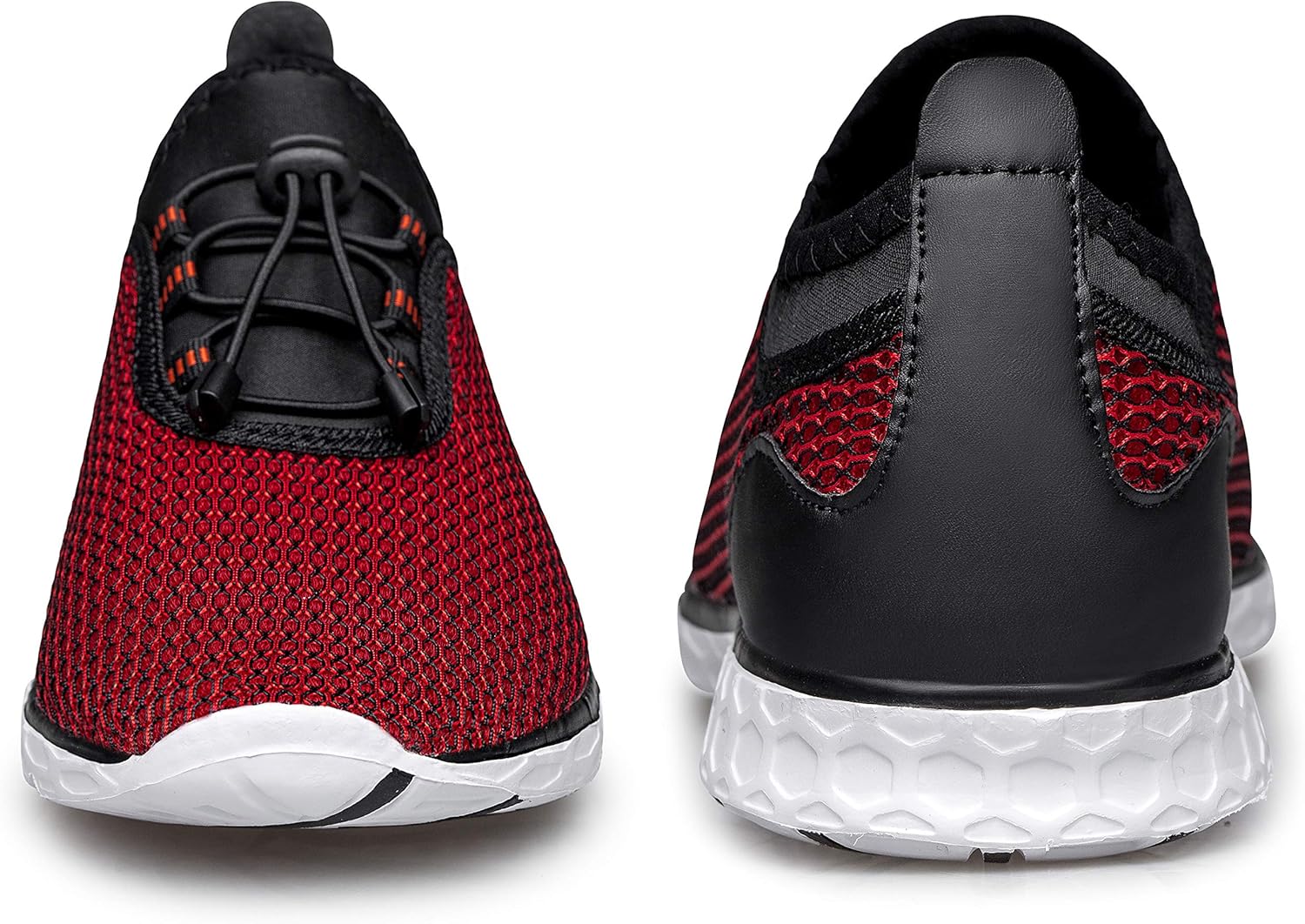 DOUSSPRT Women's Water Shoes Quick Drying Sports Aqua Shoes Red Size 11