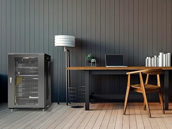 Sysracks Floor Standing Server Rack Cabinet 24 Deep Locking Network Enclosure Multiple Sizes (12U) (22U)