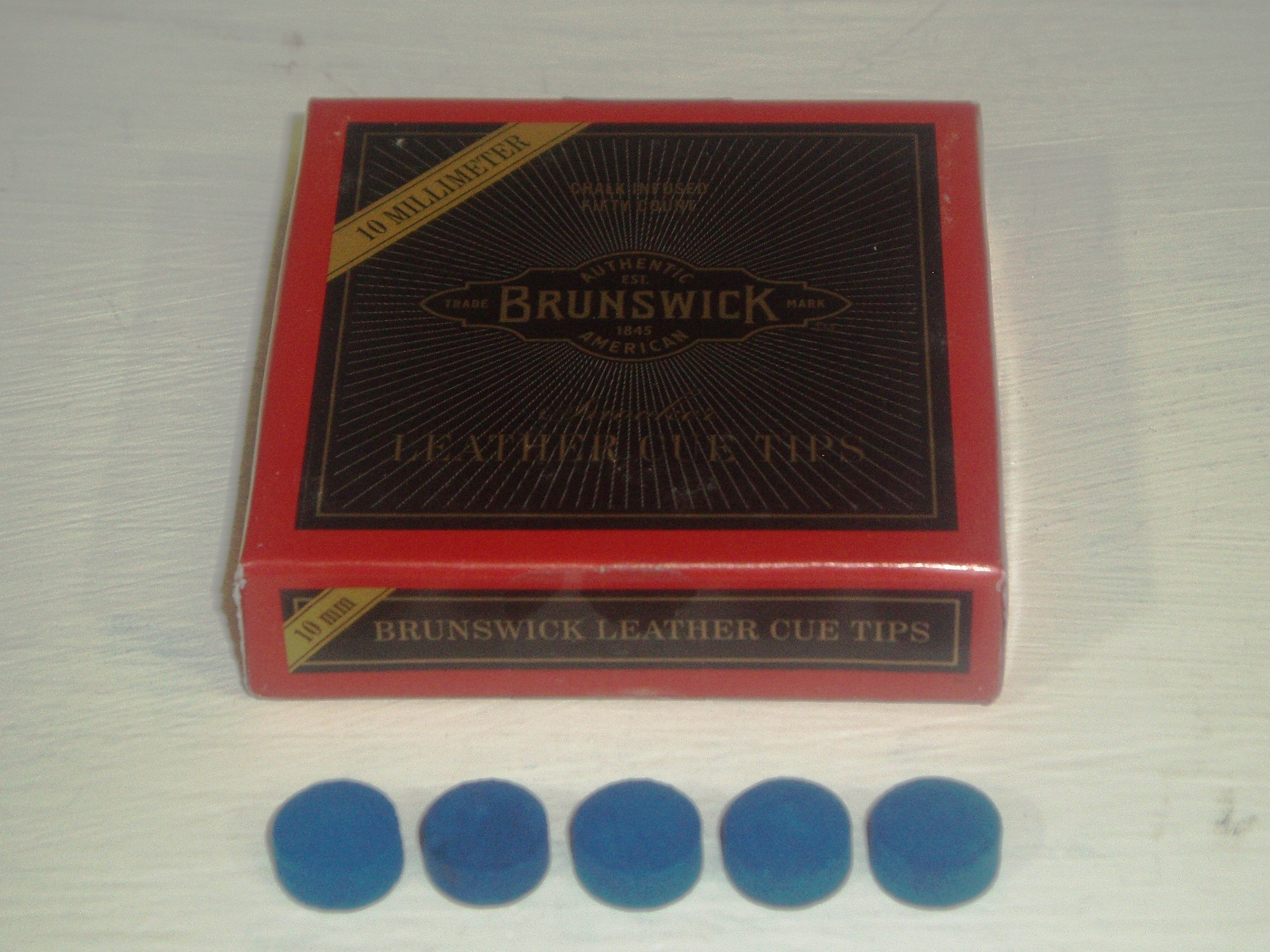 BLUE DIAMOND FROM BRUNSWICK CUE TIPS AND QUANTITIES** (5 x, 10mm)