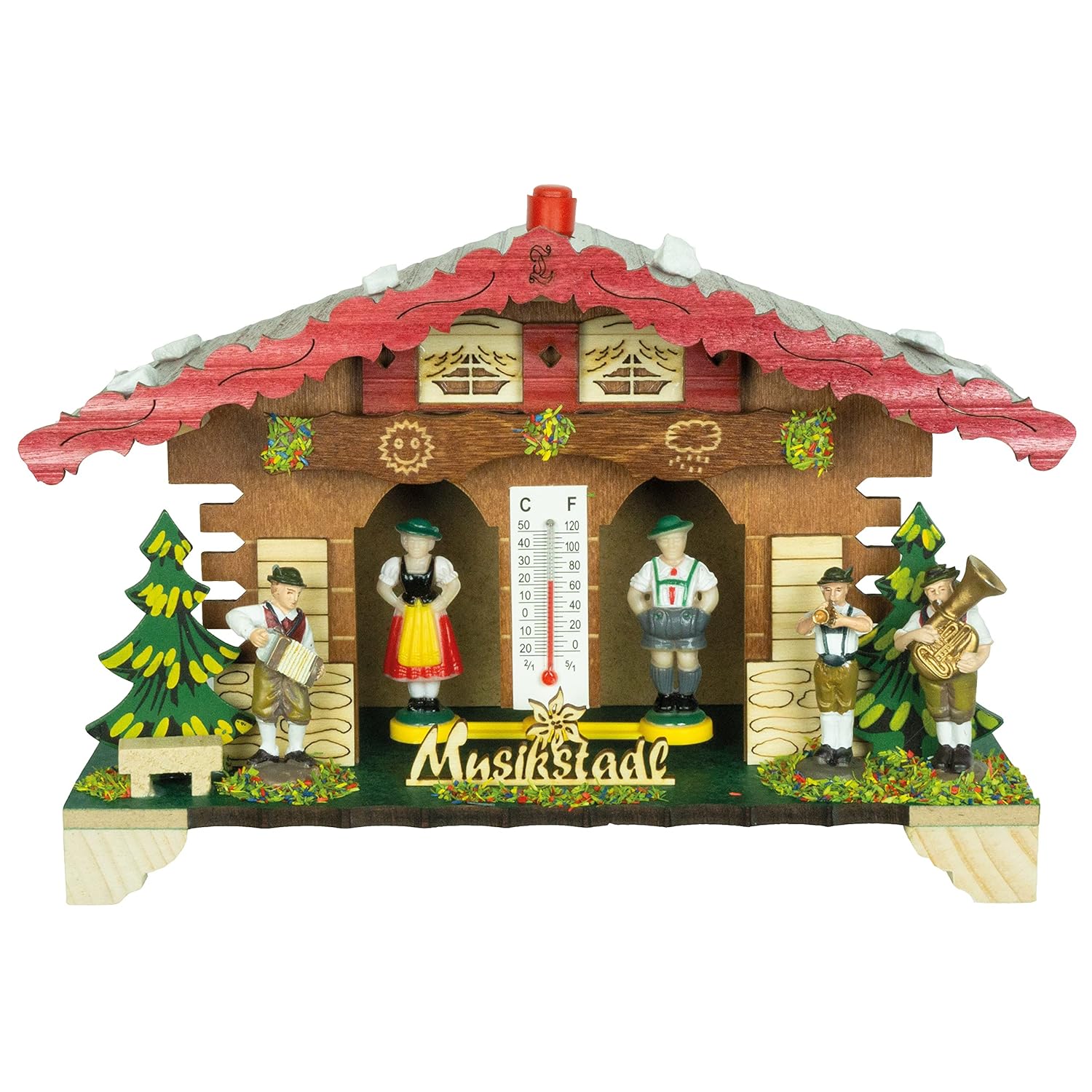 Trenkle German Black Forest Weather House Musikstadl TU 840