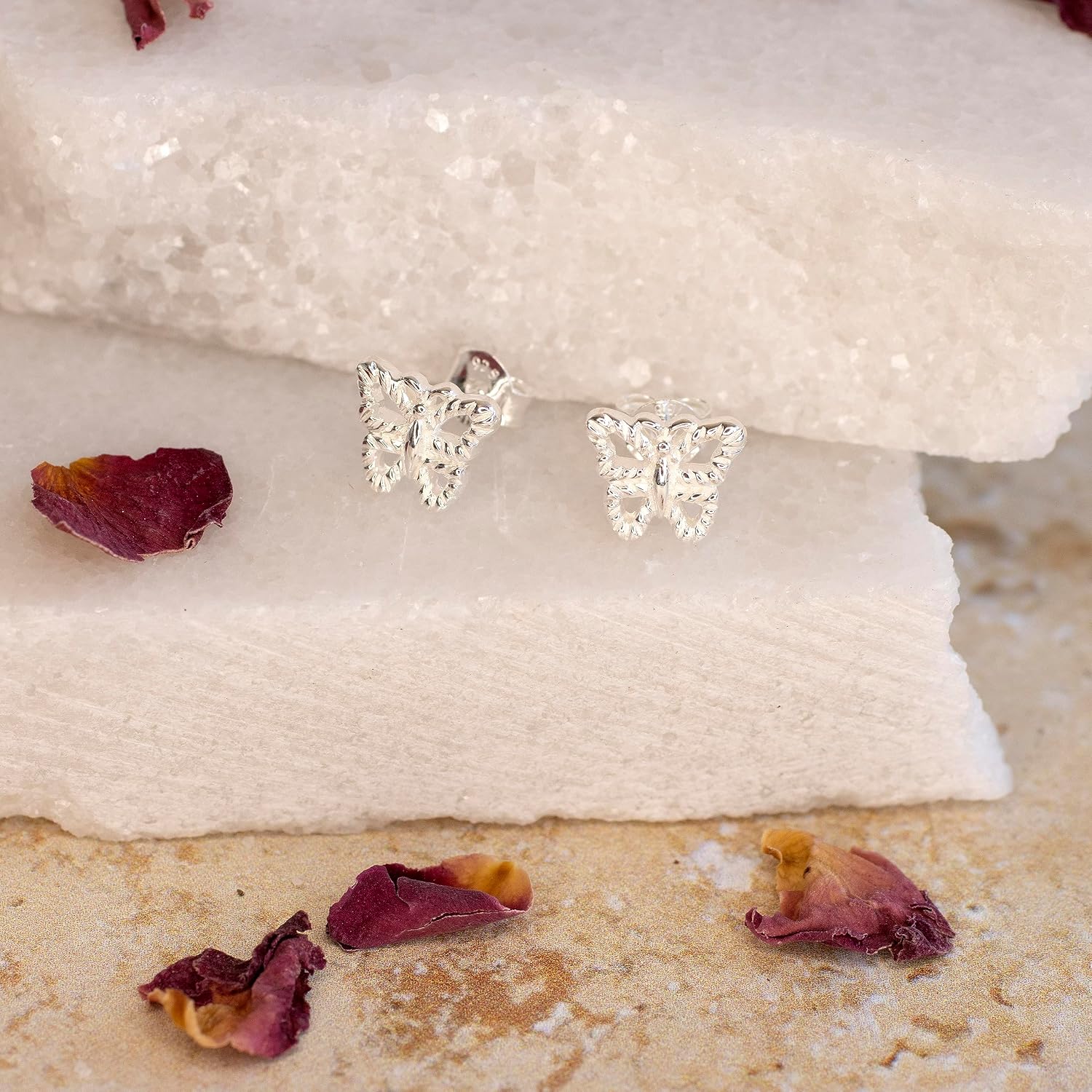 Earrings Tuscany Silver Sterling Silver Butterfly Stud Earrings [parallel import goods] image 3