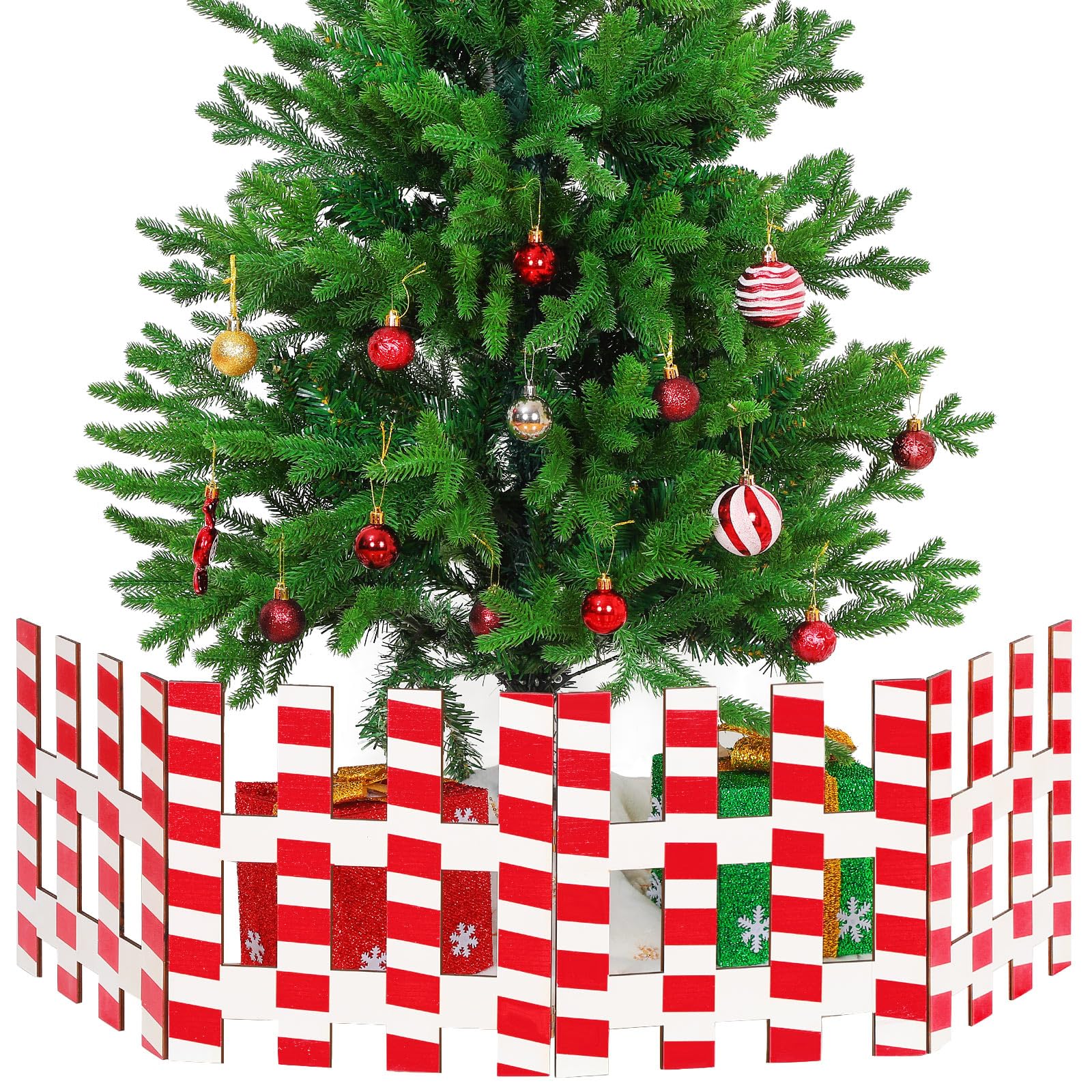 Clôture de Noël en bois flexible pour une décoration d'intérieur soignée