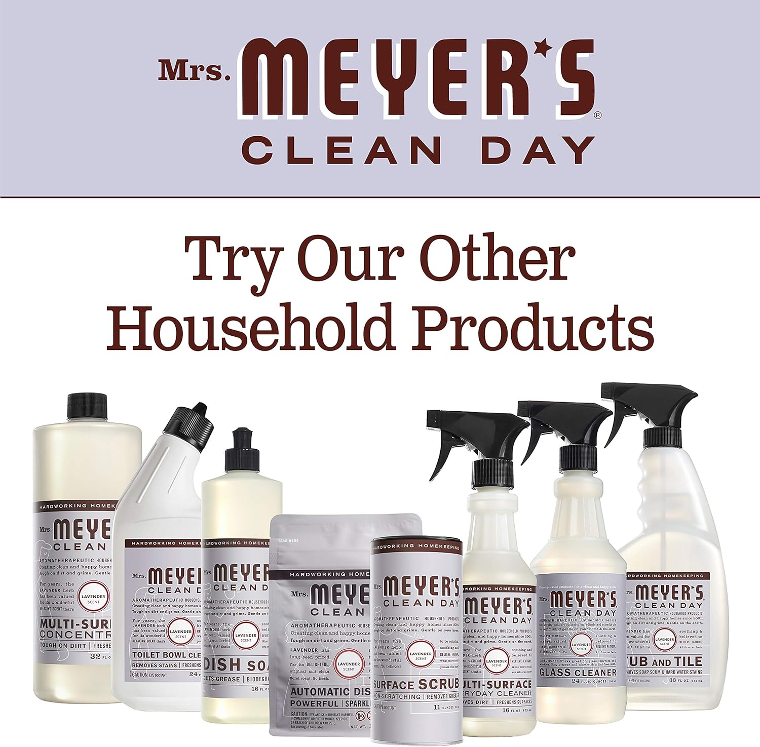 Mrs. Meyer's Clean Day Dishwashing Liquid Dish Soap Refill, Cruelty Free Formula, Lavender Scent, 48 oz : Health & Household