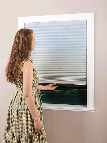 Miniatura 9 de Easy Up  Down - Persianas plisadas 100  opacas para ventana persianas temporales 36 x 64 pulgadas se adapta a ancho de ventana de 18 a 36 pulgadas