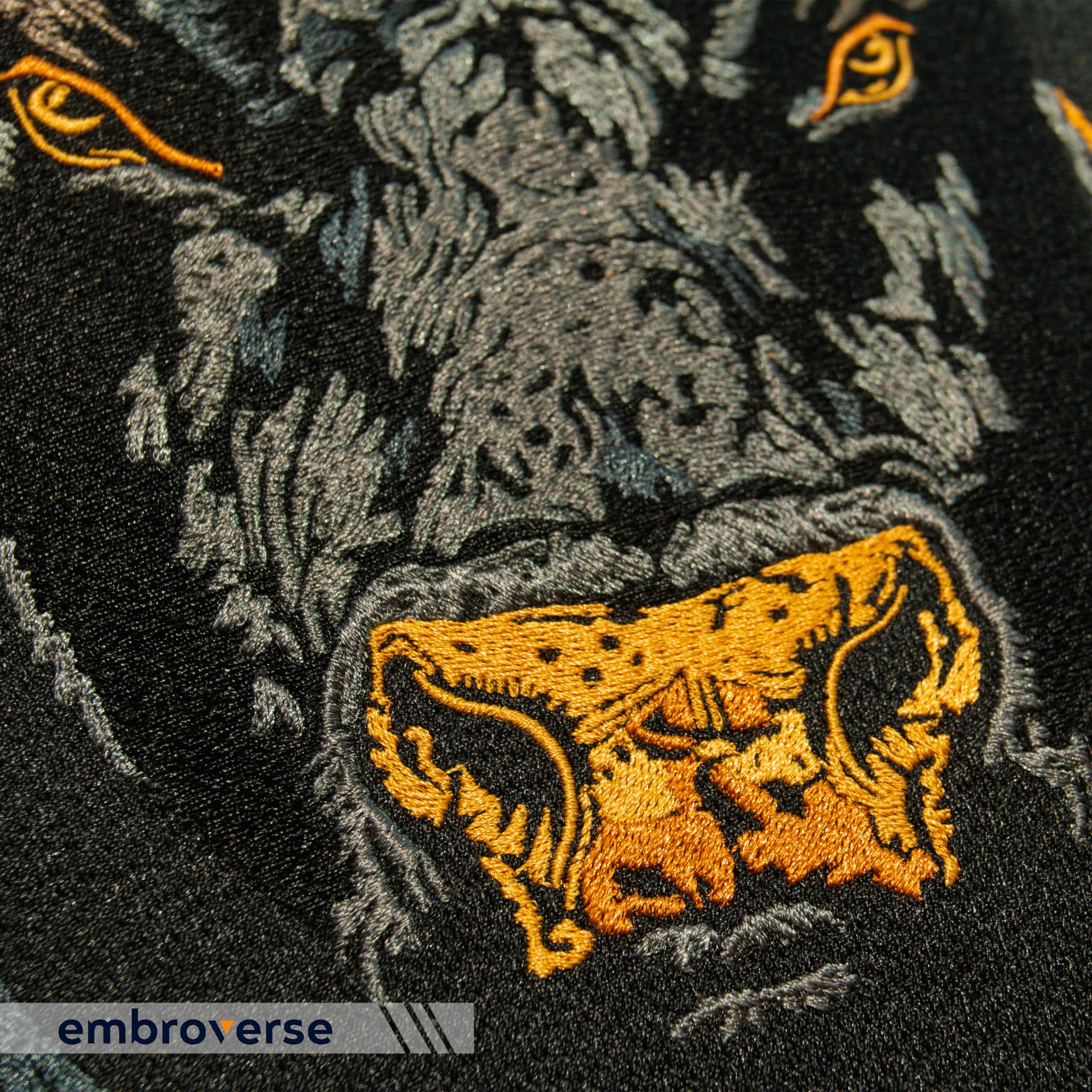 EMBROVERSE Stierkopf Rückenaufnäher, Bestickt zum Aufbügeln