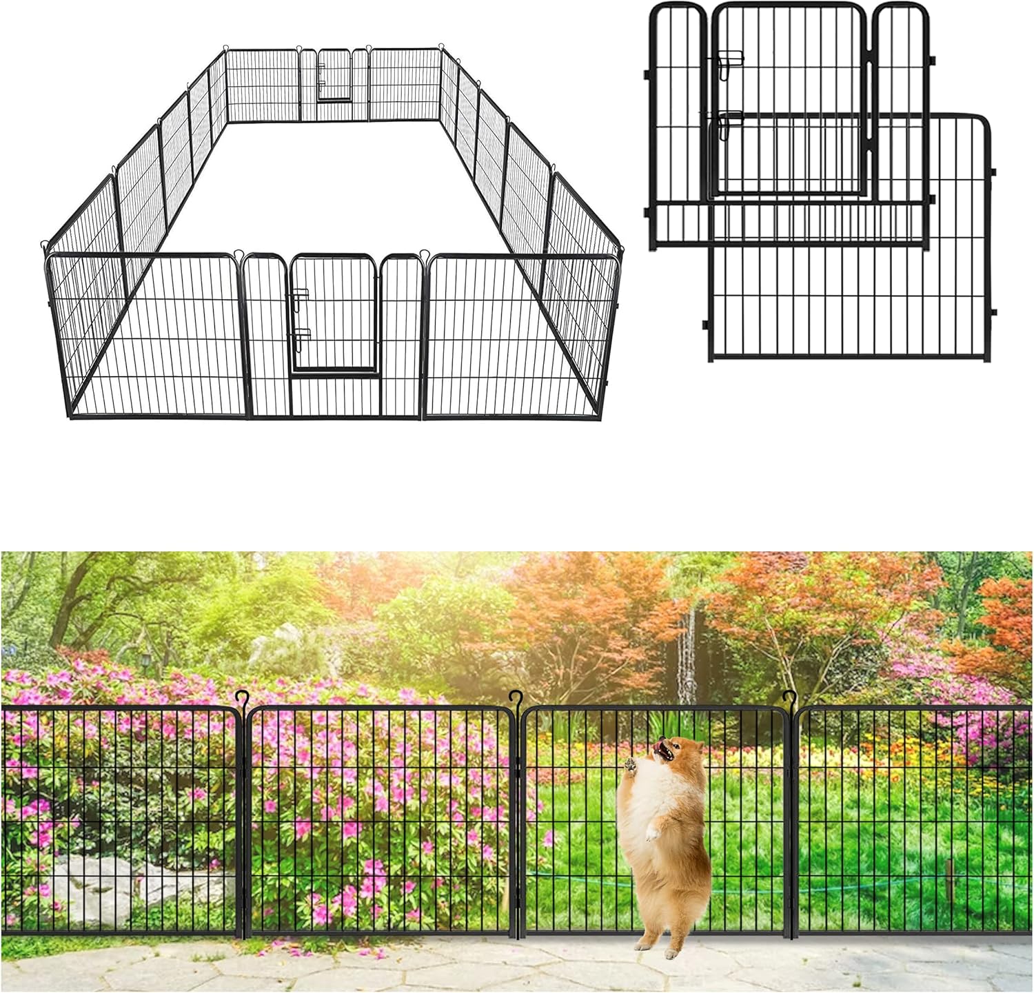 Jhsomdr Decorative Garden Fence Garden Fencing Metal Fence