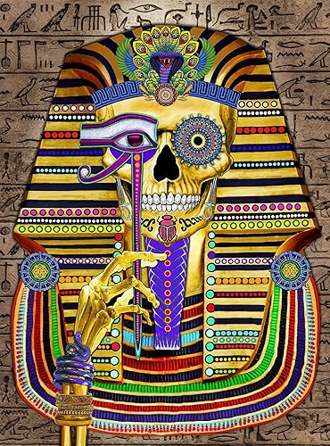 Lztangguo Rompecabezas para adultos, 500 piezas, cabeza de calavera de faraón egipcio, tamaño King TUT, rompecabezas grande disponible en Yaxa Guatemala