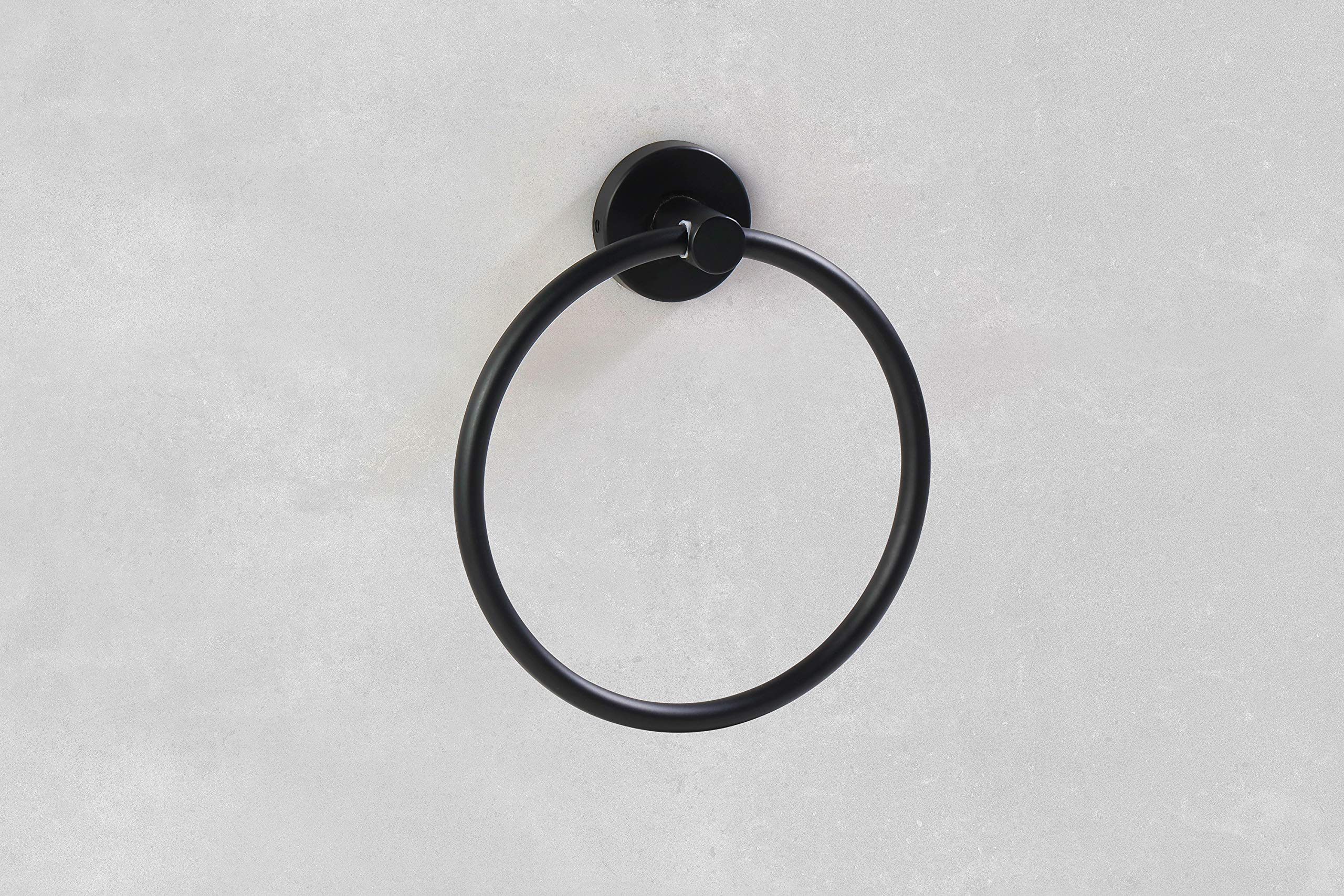 Scaldasalviette esclusivo in acciaio inox | Portasciugamani da bagno Portasciugamani ad anello (Acciaio Inossidabile (Nero))