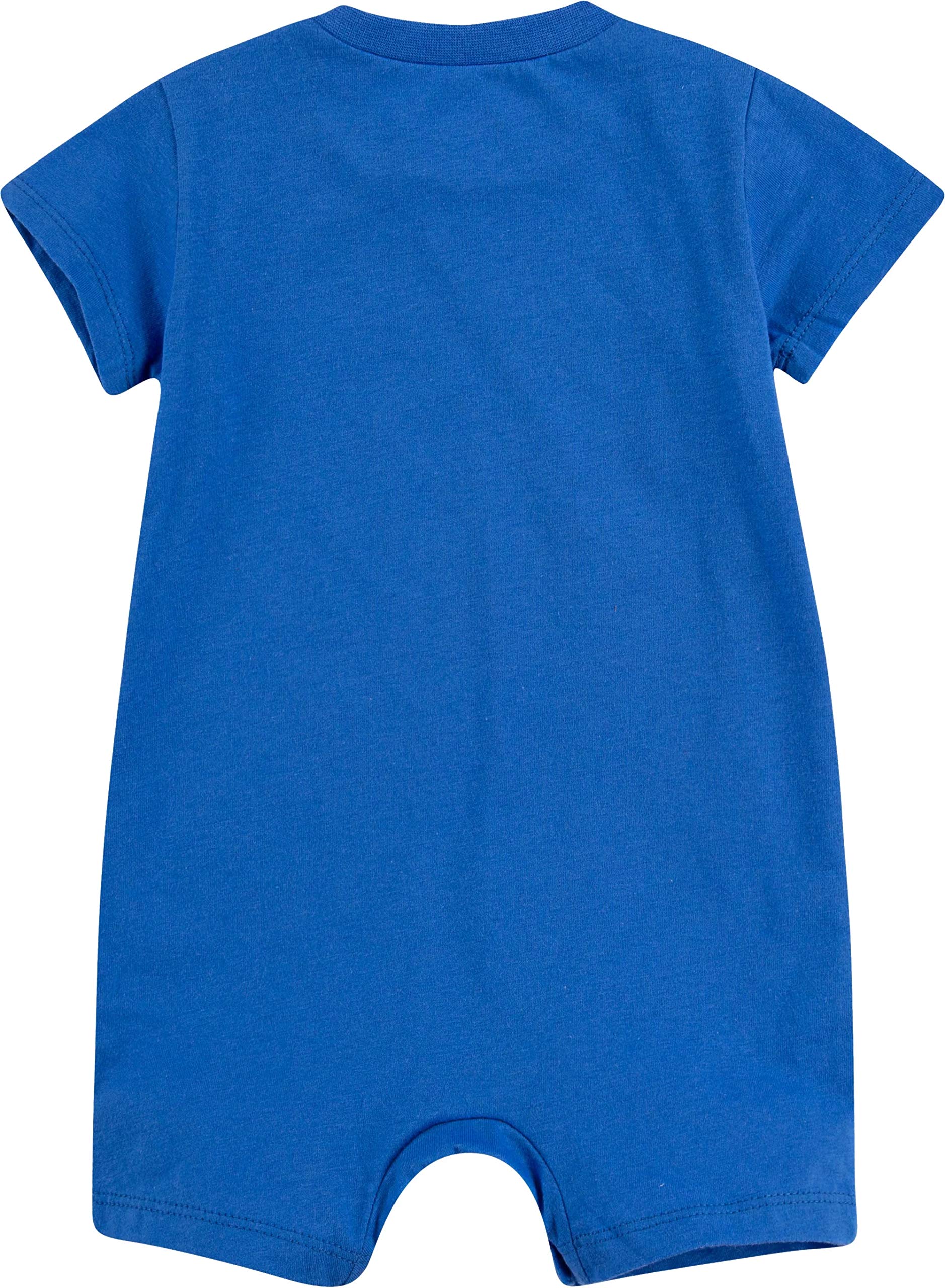 Nike Baby Boys Dri-FIT Logo Raglan Romper (Pacific Blue(56G482-C3R)/Green, 6 Months)