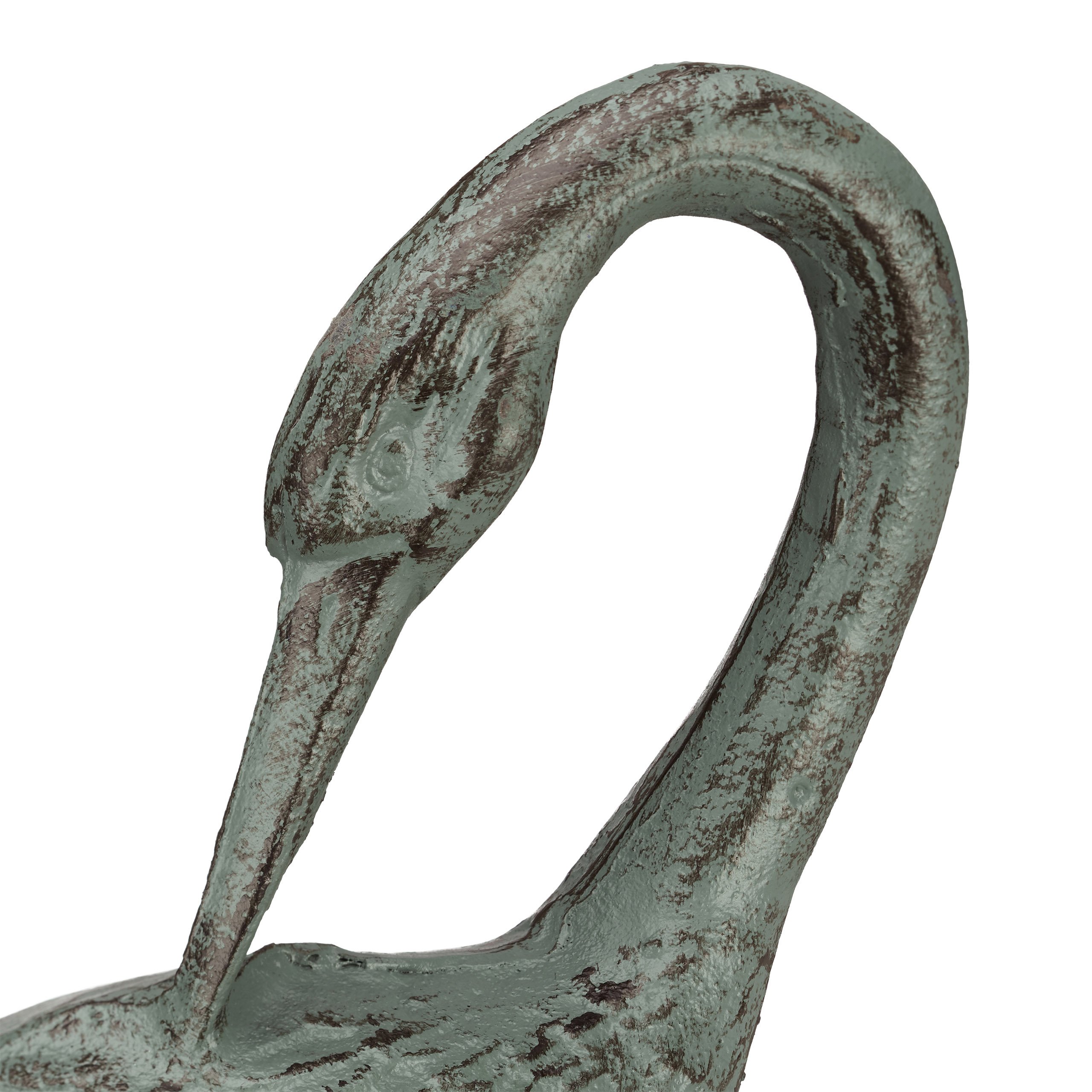 Relaxdays Figura Decoración Jardín, Metal, Verde, 72 x 32 x 22 cm