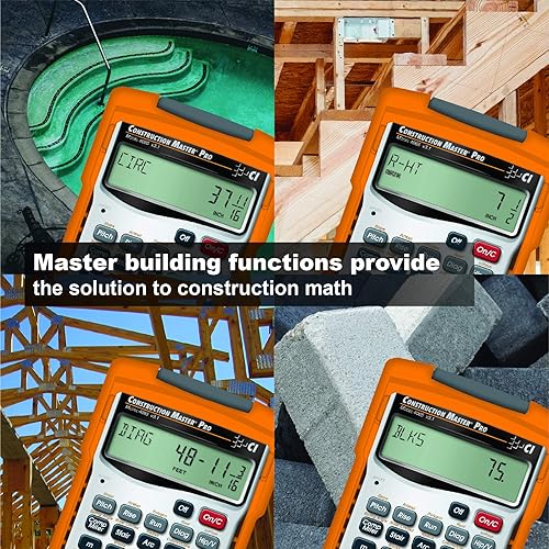 Vista 4 de Calculated Industries 4065 Construction Master Pro Advanced Construction Math Calculadora de fracciones de pies y pulgadas para contratistas