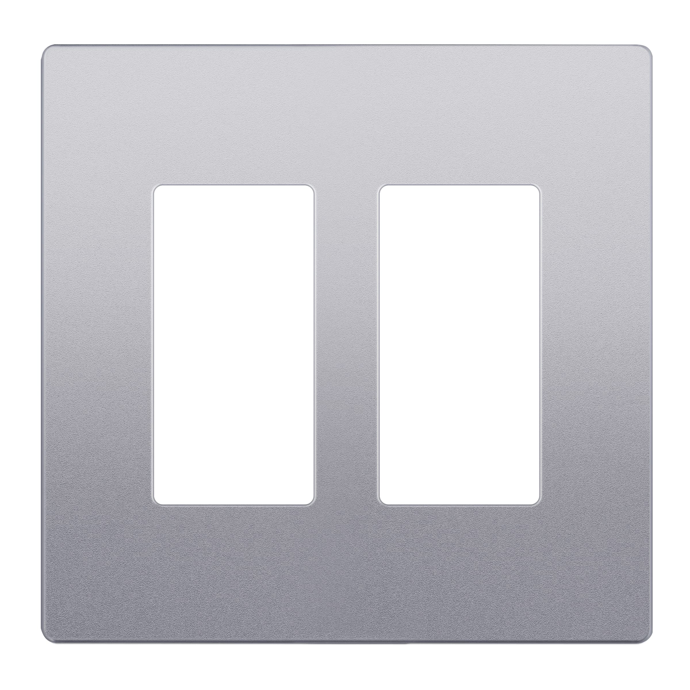 LIDER Brushed Finish Decorator Switch Cover, Screwless Wall Plate, Mid-Size 2-Gang 4.88" x 4.92", Unbreakable Polycarbonate Thermoplastic, UL Listed, LSWP-32M-BGD, Brushed Gold — view 36