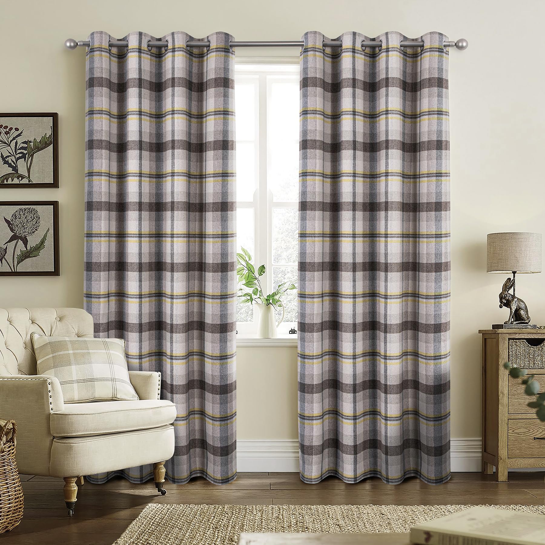 Rideaux occultants aspect laine pour stopper la lumière du jour en chambre