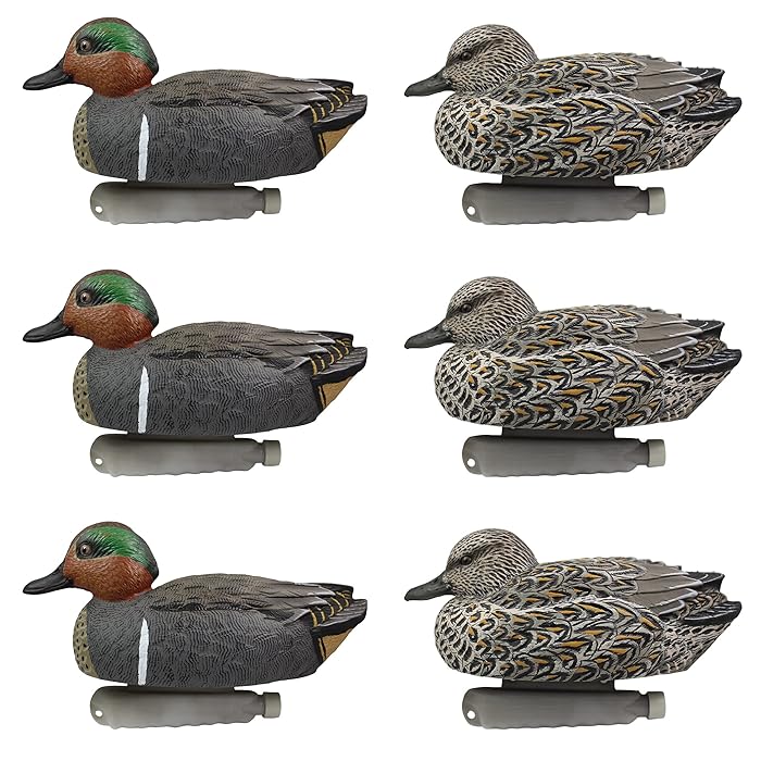 Buy Cupped Waterfowl Teal Duck Decoys, Extremely Realistic 6Pack of