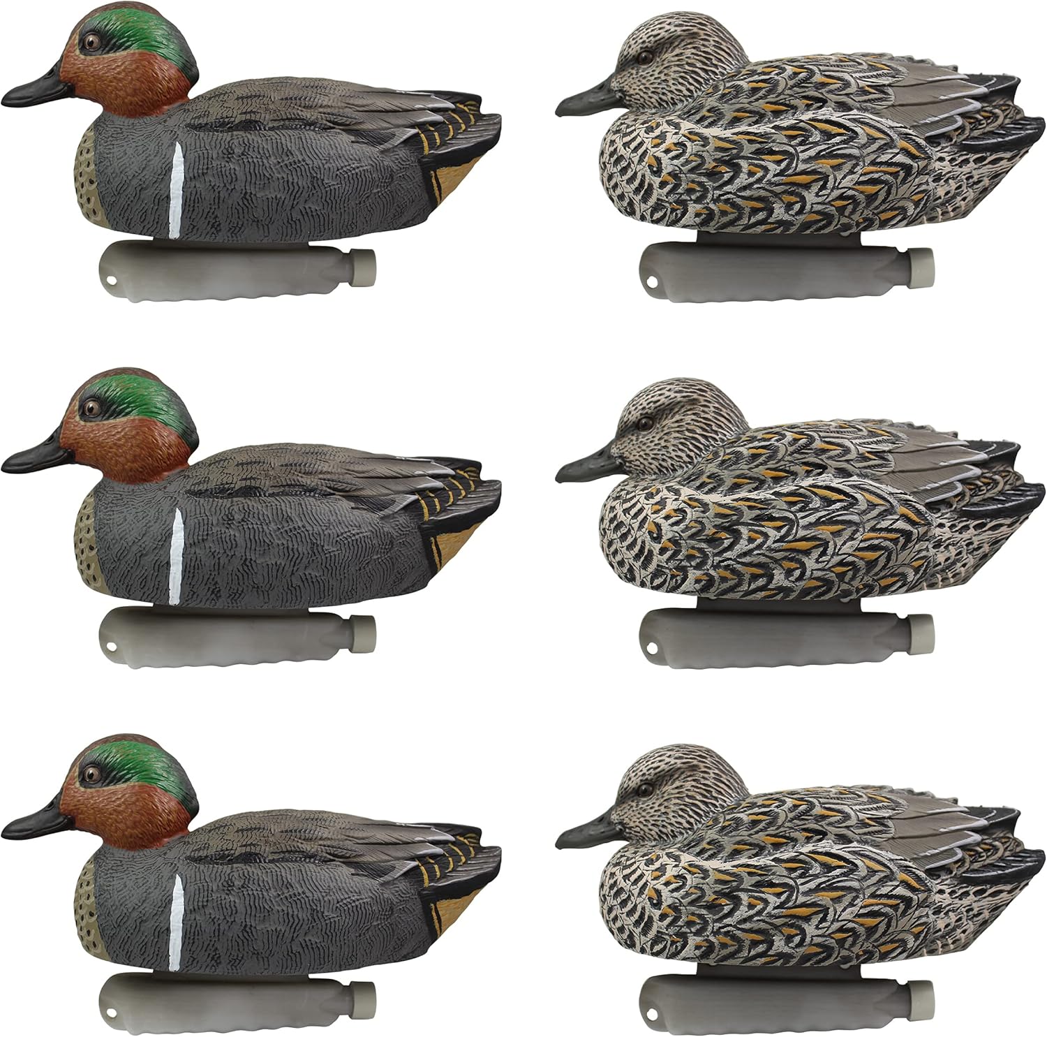 Cupped Waterfowl Duck Decoys, Extremely Realistic 6Pack
