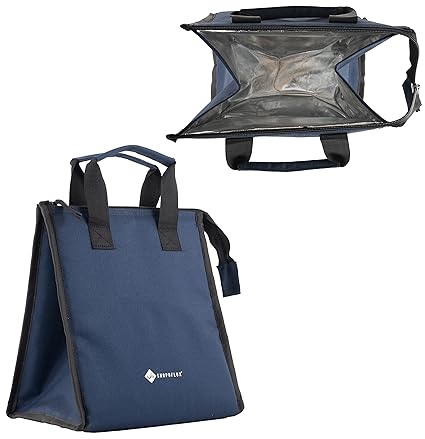 SHOPOFLUX Lunch Bag for Men and Women, Insulated Tiffin Bags for Office, College, School (Blue)