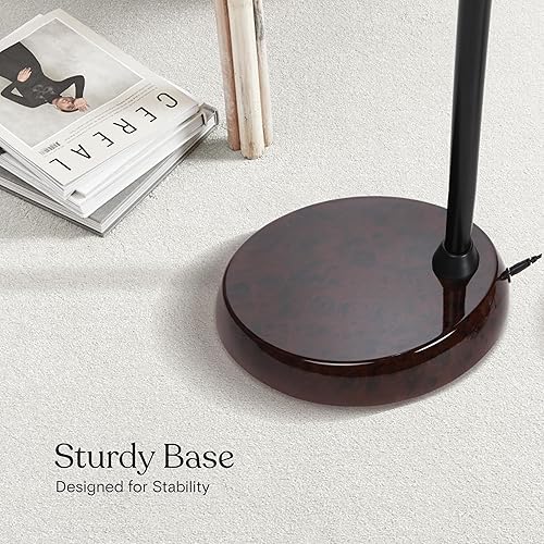 Vista 7 de Brightech Litespan - Lámpara LED de lectura de pie delgada, moderna lámpara alta con cuello de cisne ajustable para salas de estar y oficinas, luz