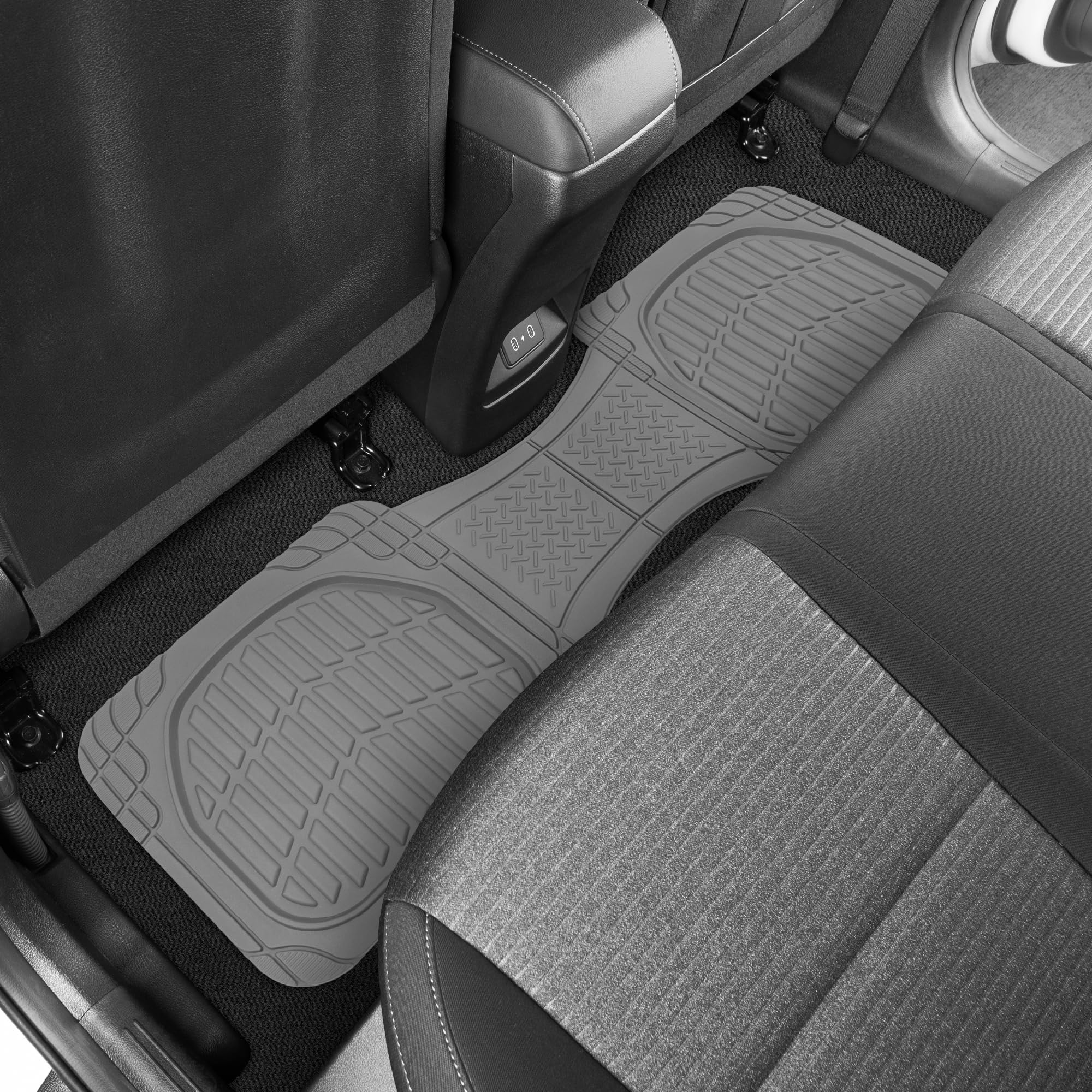 Motor Trend Premium FlexTough Deep Dish Rear Rubber Floor Mat Liners Heavy Duty All-Weather Universal Fit Trim-to-Fit Floor — view 9