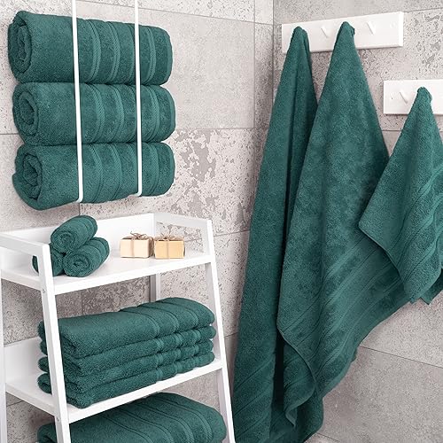 Miniatura 5 de American Soft Linen Paquete de 4 toallas de baño, 4 toallas de mano y 4 paños de baño