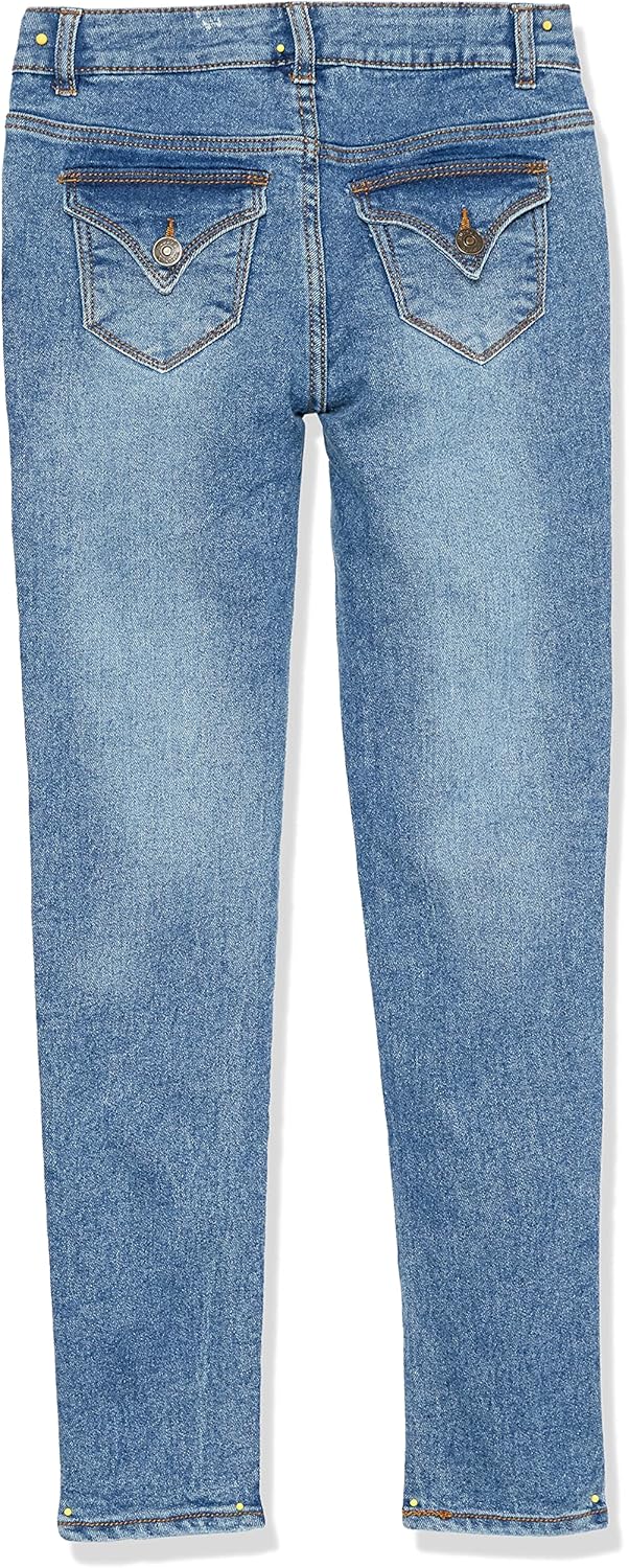 HUDSON Girls' Full-Length Stretch Denim Pants & Jeggings, Skinny Fit, High Rise Waist, True Blue Signature, 10 - Image 4