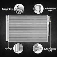 Vista 6 de DWVO Condensador de A/C AC de aire acondicionado compatible con Chevrolet Malibu 2016-2020 2017-2019 Buick LaCrosse 2018-2020 Regal Sportback TourX