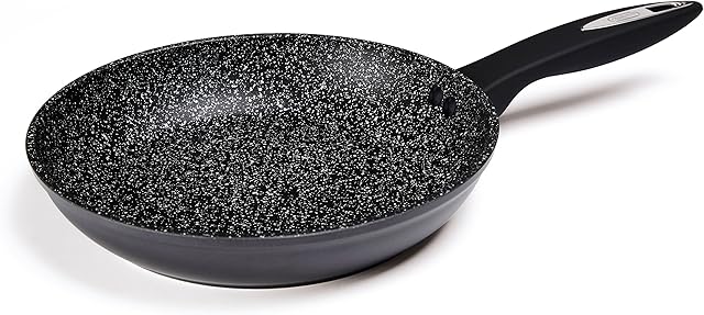 Zyliss E980064 Ultimate Non-Stick Induction Frying Pan, 24cm/9.5in, Forged Aluminium, Black, Soft Touch Heat Resistant Handle, Suitable For All Hobs