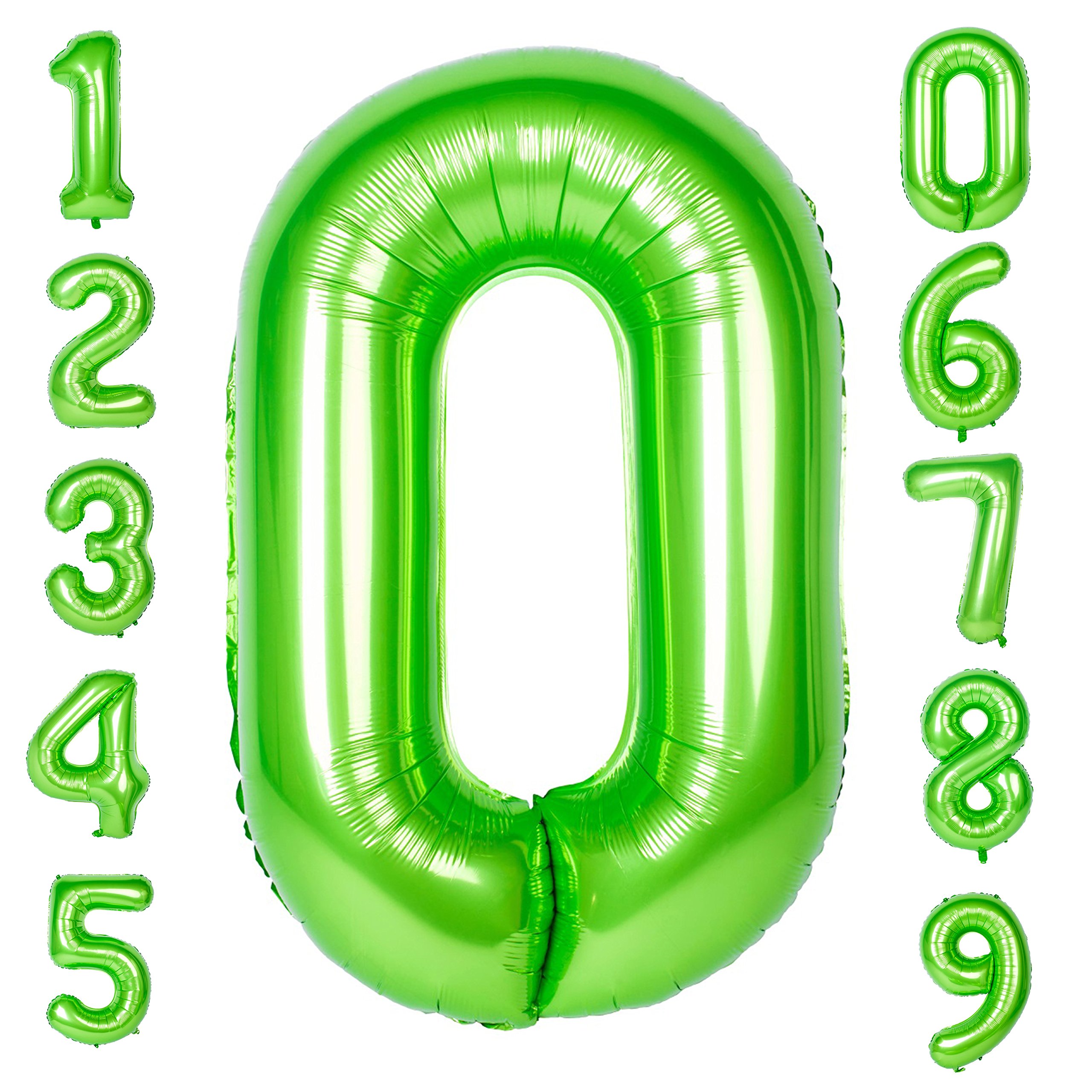 Red 0 balloon 40 Inch Giant Helium Foil Number 0 to 9 Red Balloon Birthday Wedding Party Digital Decorations (Number 0) — view 38