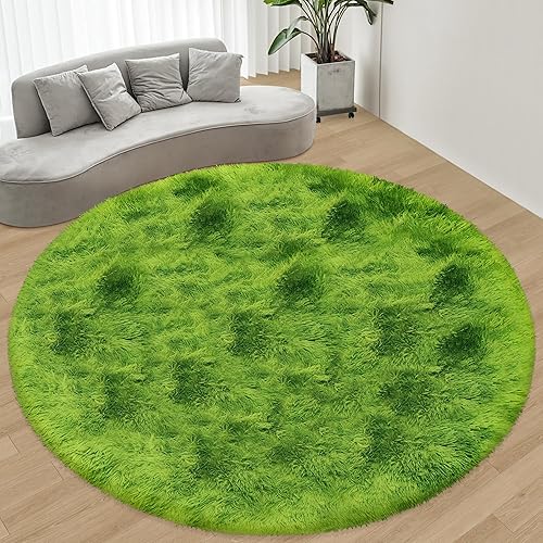 ATRUG Alfombra redonda grande de 8 pies, antideslizante, cómoda, para guardería,