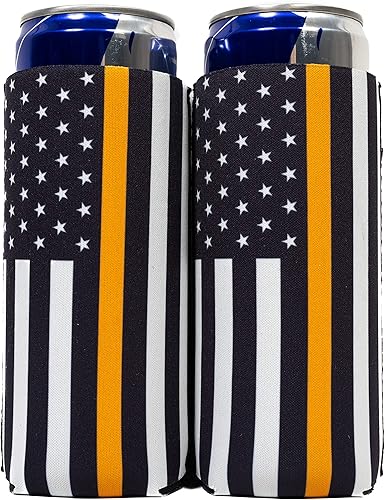 QualityPerfection Fundas delgadas para enfriadores de latas (2 unidades) aisladas, de neopreno de alta calidad, 0.157 in de grosor, termoenfriadores