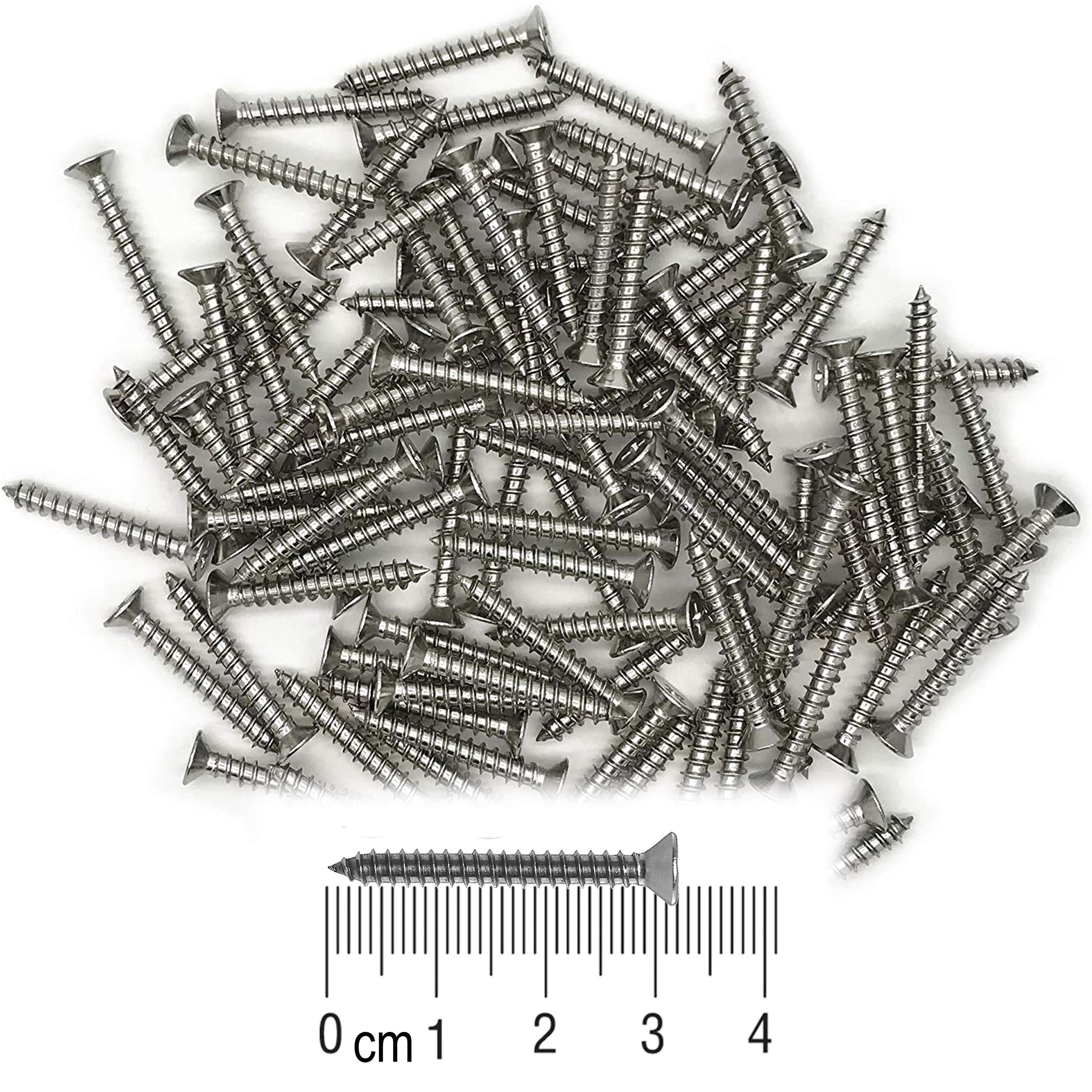 Jaset Innovations Stainless Steel Screw - 304 Grade Rust Proof - Counter Sunk Phillips Head (3.5 x 32mm) - 100 Pieces (B08LZLBTRC) Amazon Price History, Amazon Price Tracker