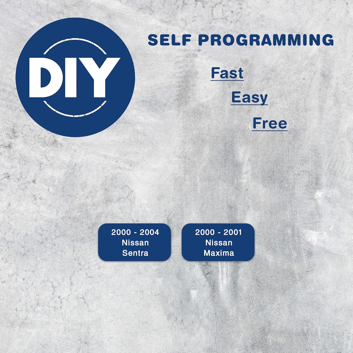 KeylessOption Key Fob Replacement for 2000 2001 2002 2003 2004 Nissan Sentra Maxima Remote, 4-Button NHVBU427, Programming Guide Included