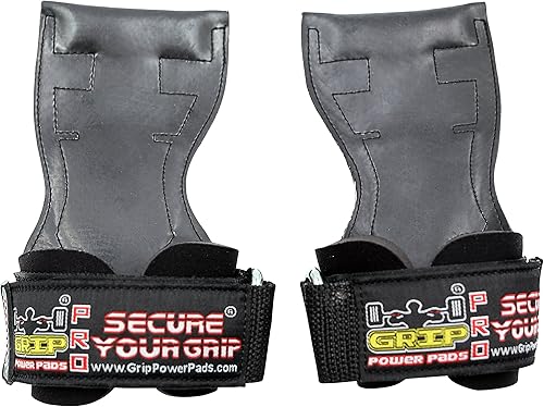 Miniatura 4 de Lift Grips PRO - Guantes de pesas resistentes para gimnasia con pesas alternativas a los ganchos de potencia, peso muerto, ajustable, de neopreno,