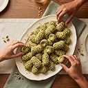 Barquillo Premium Pistachio Coated Chocolate Pouch - 10 Pcs (200 gm) | Pista Cream Filled Biscuit Roll imported | Dubai couverture taste | Festive Gift Pack Celebration specially for Festivals gallery image