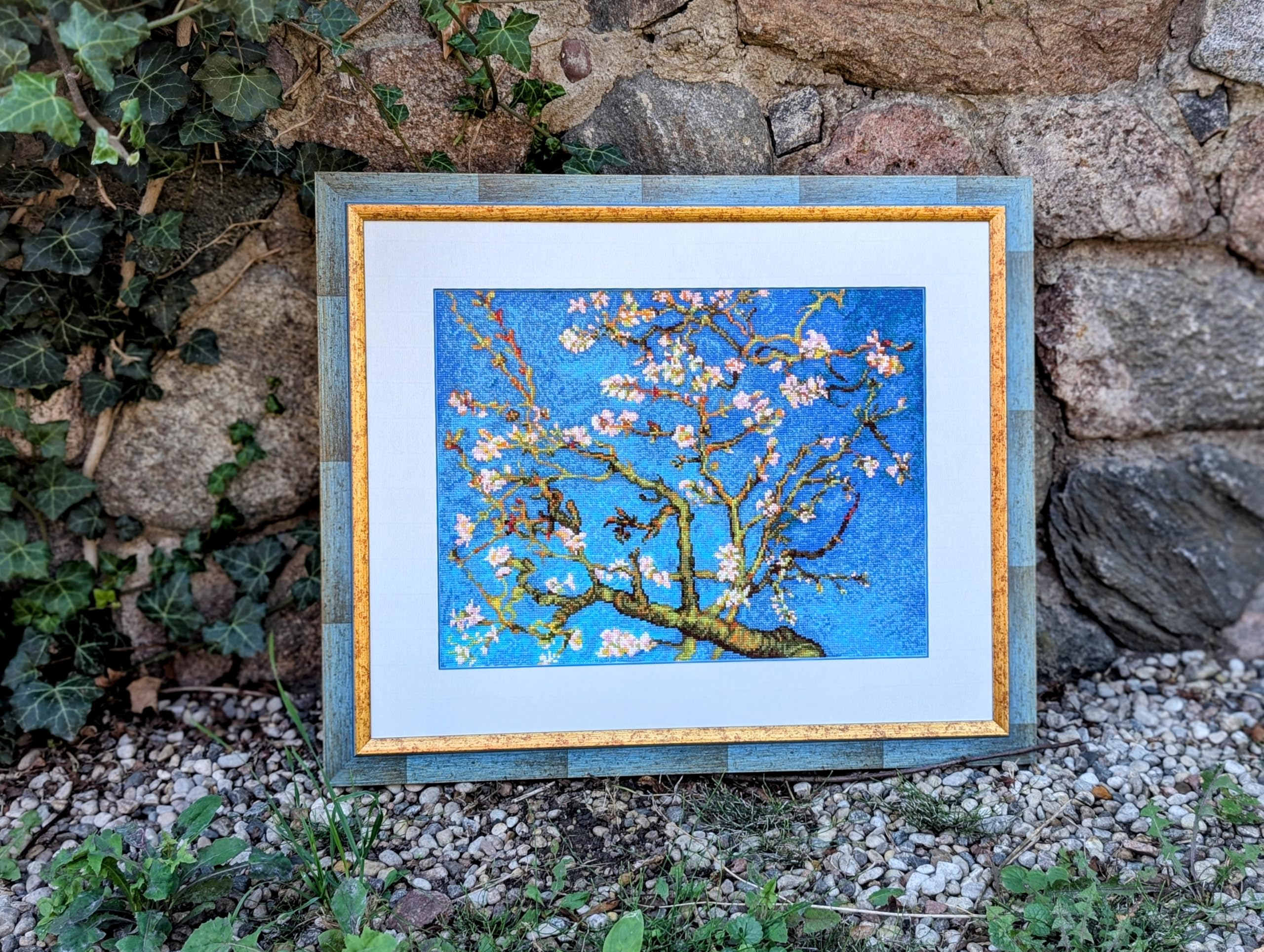 RIOLIS Counted Cross Stitch Kit 40x30 - Almond Blossom Painting (14 Count)'
