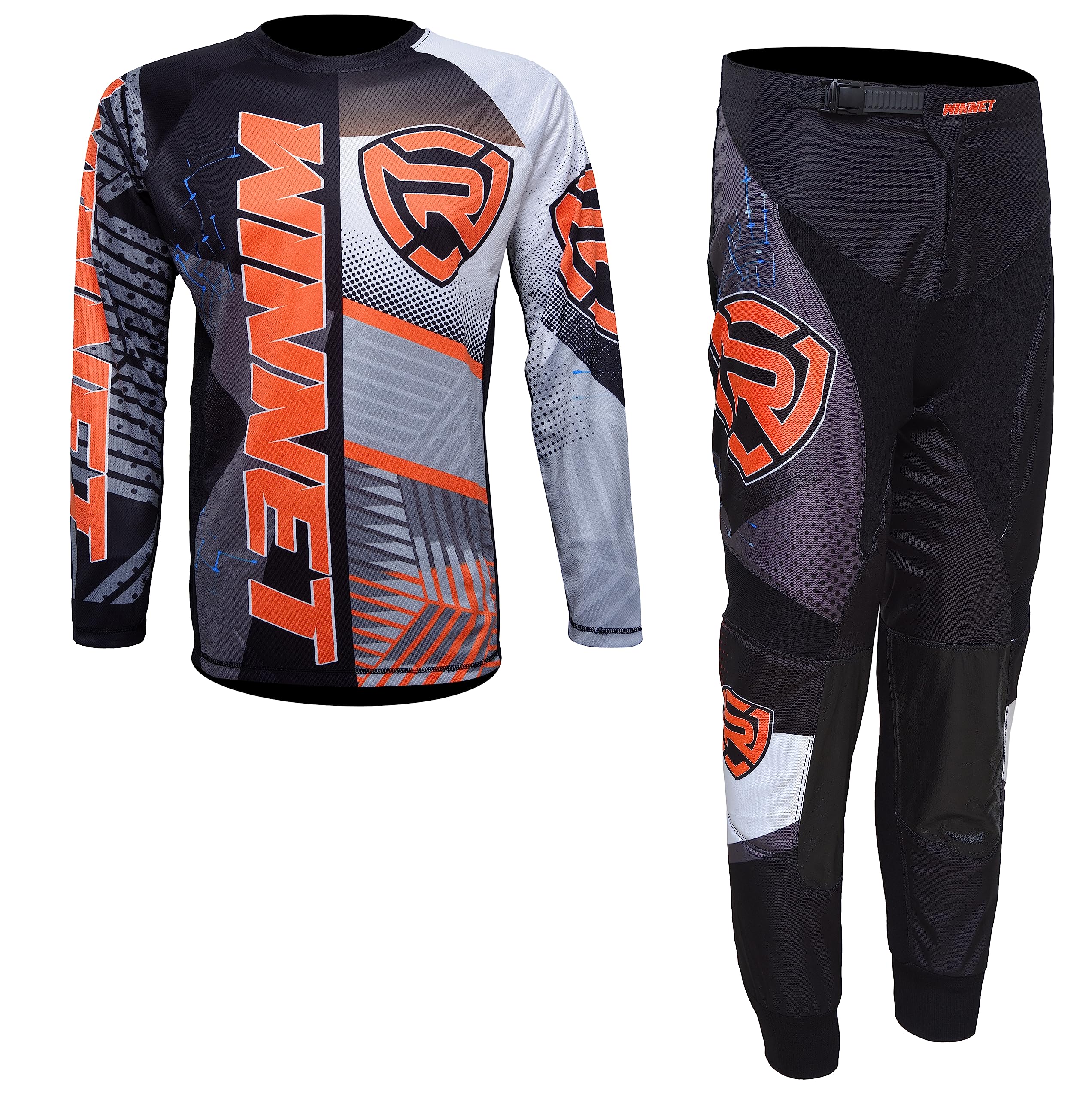 WinNet Completo tuta kit per moto da cross enduro quad maglia e pantalone