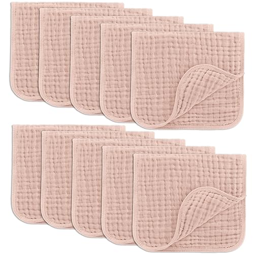 Comfy Cubs Paños de muselina grandes 100% algodón para bebés, artículos esenciales para bebés, 6 capas extra absorbentes y suaves, trapos para niños