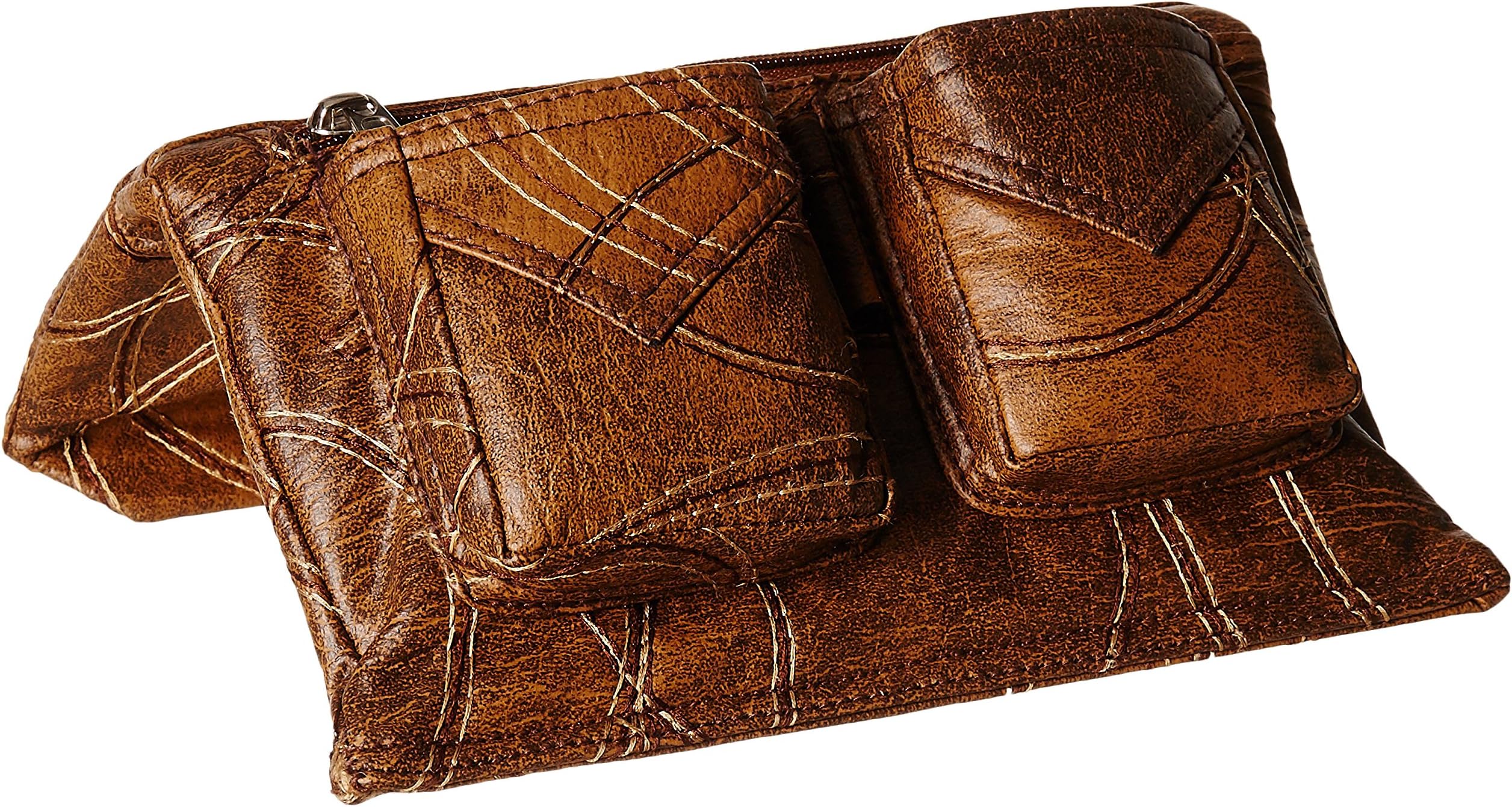 Smoke Car Accessories Embroidered 2 Pocket Car Arm Rest with Mobile Holder (Natural Golden Brown)
