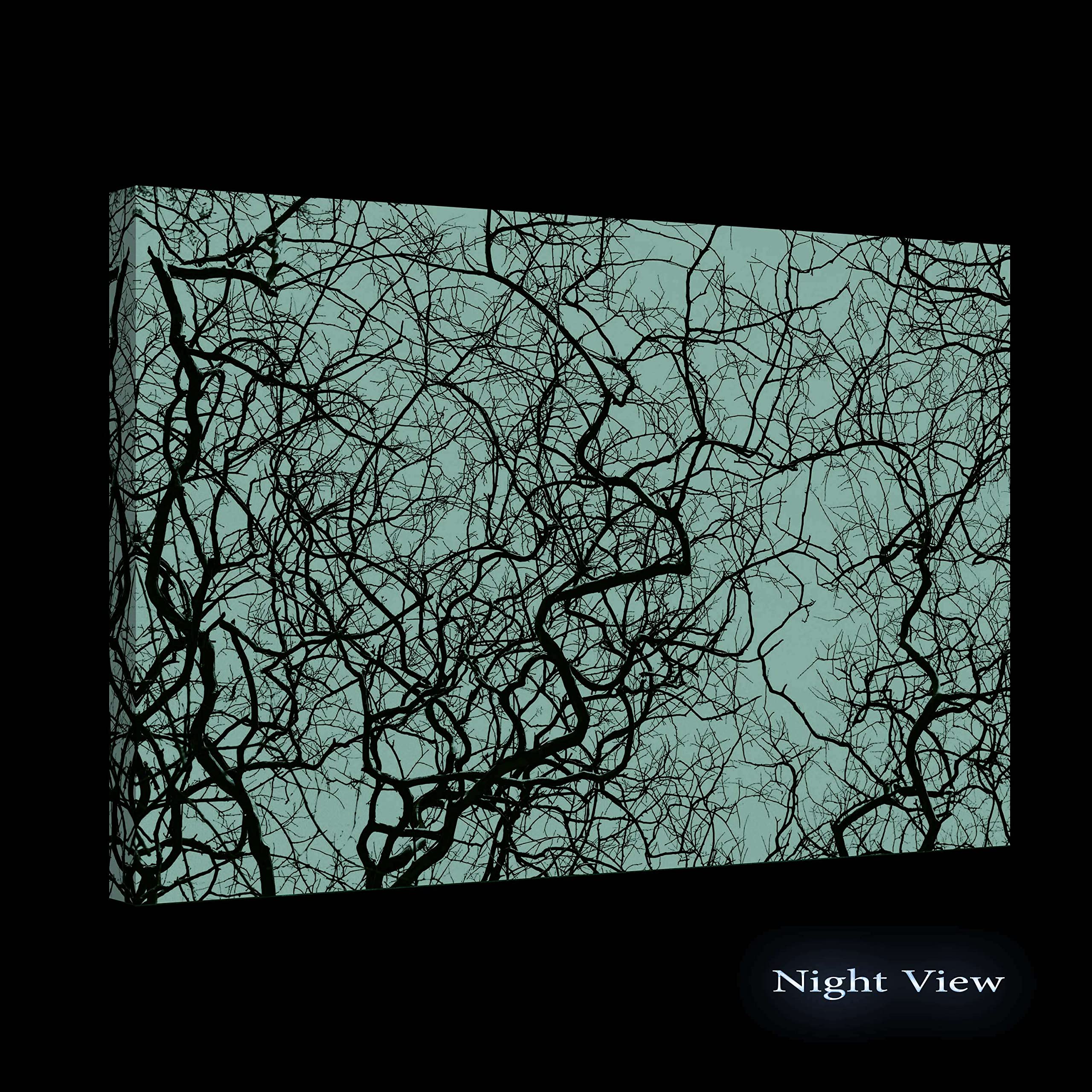 Startonight Quadro su Tela Filiali, Grandi Quadri Natura Astratti Moderni Stampe Grande per Soggiorno Stampe Incorniciate 80x120 cm, Decorazione Parete, Idea Regalo Elegante Luminoso al Buio