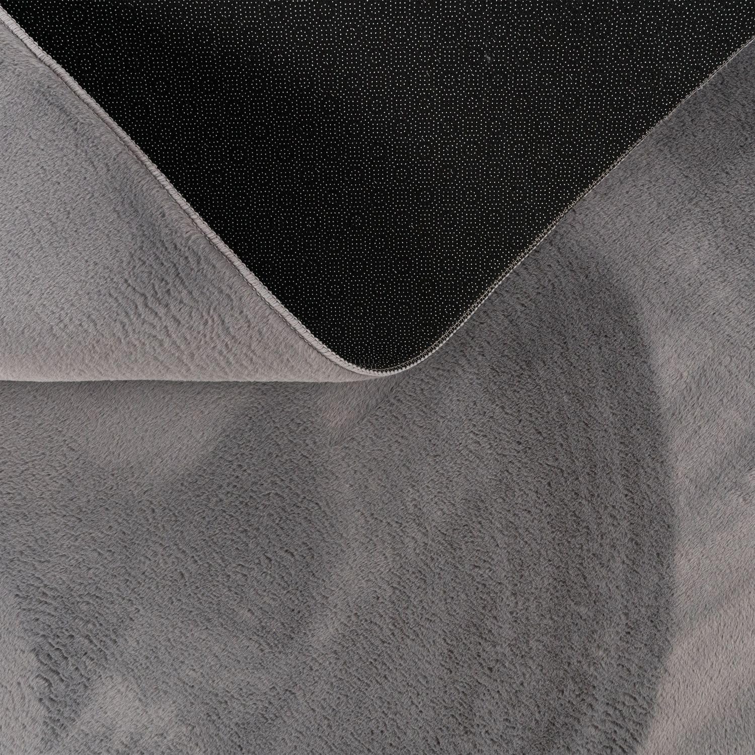 TT Home Shaggy Tapis Haut Poil Peluche Unis Modern, Couleur: Anthracite, Dimension:160x220 cm