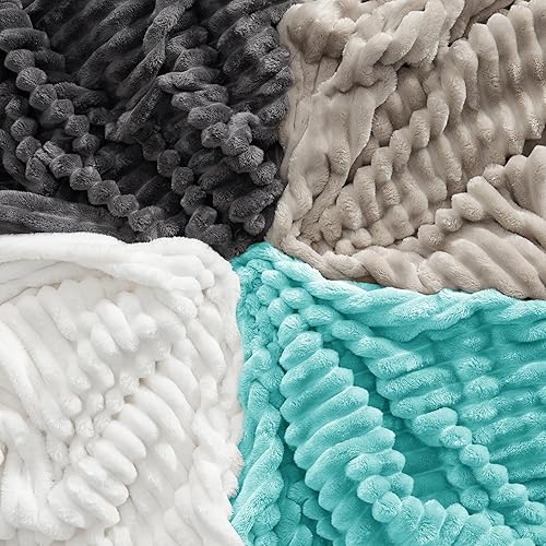 Miniatura 79 de Bedsure GentleSoft Twin Blanket for Couch - Cozy Soft Blankets for Women, Cute Small Fleece Throws for Girls, Light Grey, 60x80 Inches