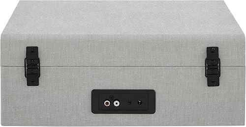 Miniatura 7 de Crosley CR8017B-GY Voyager - Tocadiscos portátil vintage de vinilo con Bluetooth de entrada/salida y altavoces integrados, gris