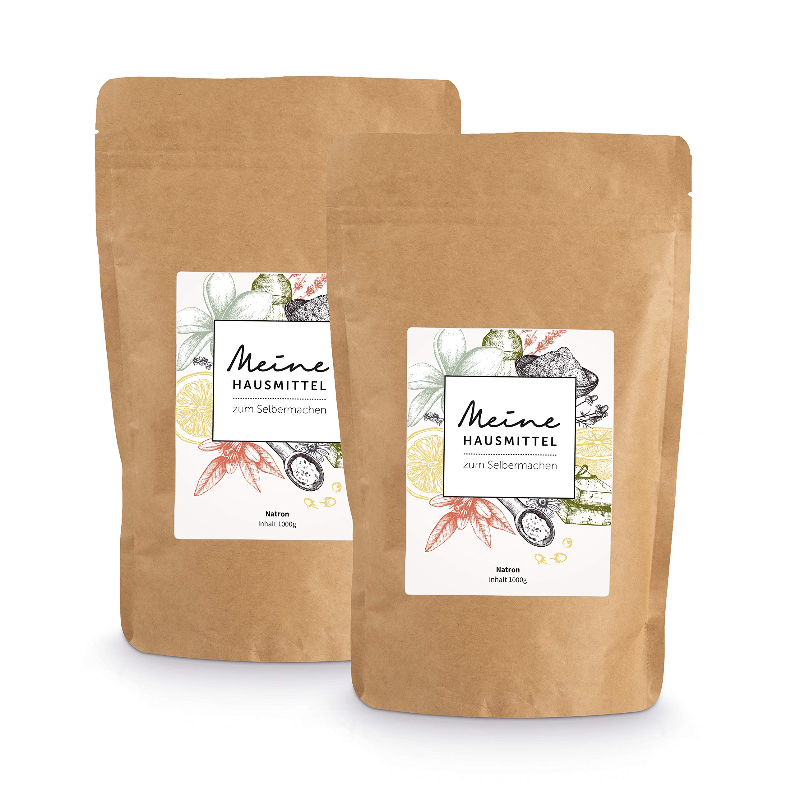 HANSE PRO Natron Pulver, 2 x 1000 g I Natürliches Hausmittel I hochwertige Lebensmittelqualität I Backsoda I Backpulver I Reingungsmittel I Wasserenthärter