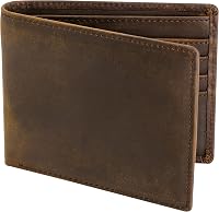 STAYFINE Top Grain Leather RFID Blocking Bifold Wallet for Men - 8 Card Slots, 2 ID Windows, Slim Design, Lifetime Warranty