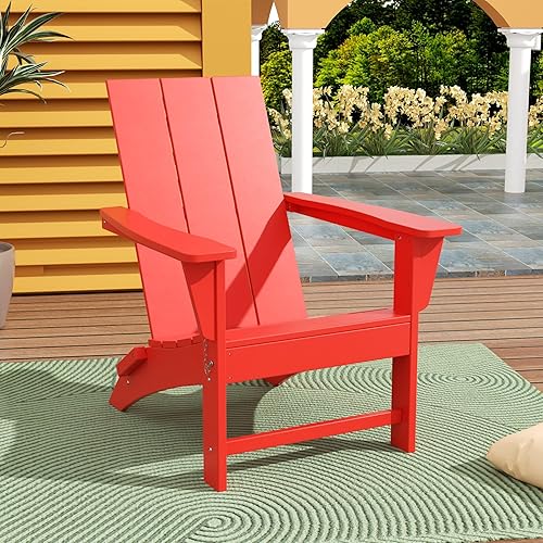 Miniatura 29 de WestinTrends Ashore Modern - Silla plegable Adirondack para exteriores (juego de 2), color lima