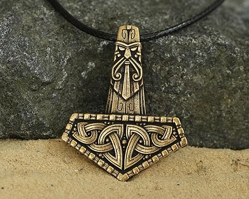 Miniatura 4 de Baldur Jewelry - Collar de martillo Thors Mjölnir - Colgante de martillo de Thor nórdico vikingo joyería vikingo - Collar Thor - Regalos Thor