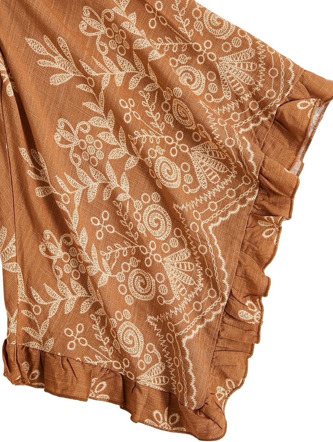 BEAUDRM Women's Boho Tops Wrap Western Country Concert 70s Outfits Tie Front Long Bell Sleeve Tops Hippie Disco Clothes