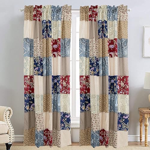 Miniatura 7 de Cozy Line Home Fashions Love of Lilac - Juego de cortinas de ventana de orquídea floral lavanda con alzapaños, 84 x 53 pulgadas, 2 paneles