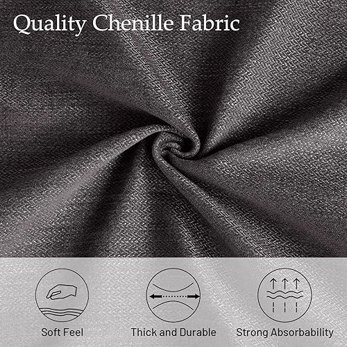 Miniatura 4 de EASELAND Sofá moderno de 89 pulgadas para sala de estar, sofá de felpilla con reposabrazos anchos, sofá con asientos profundos de 3 plazas con funda